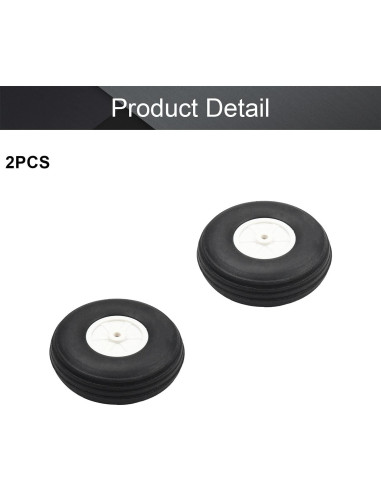 Juego de Ruedas Fielect 2 Pcs 7.62 cm Neumáticos RC