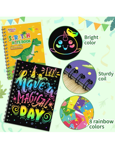 Cuadernos de Rascar Dinosaurios - FEREDO KIDS - 16 Piezas