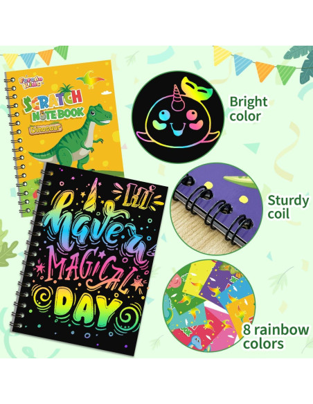 Cuadernos de Rascar Dinosaurios - FEREDO KIDS - 16 Piezas