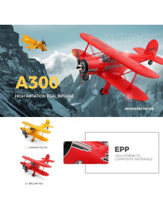 GoolRC Avión RC XK A300 4 Canales Brushless Rojo 2