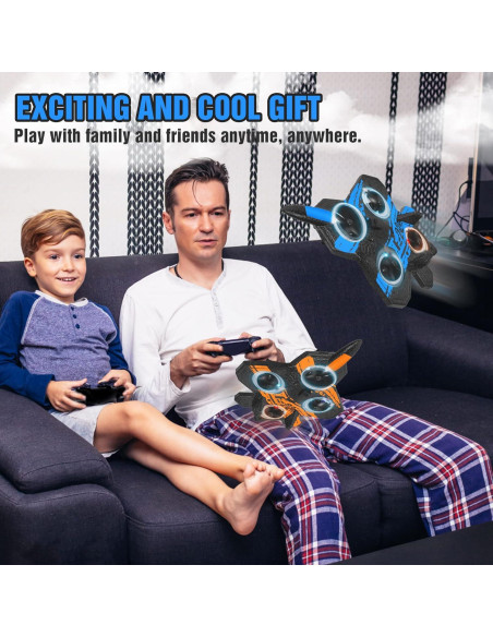 Avión RC Ykanzz V17 Azul, Acrobacias, 2 Baterías, 100m