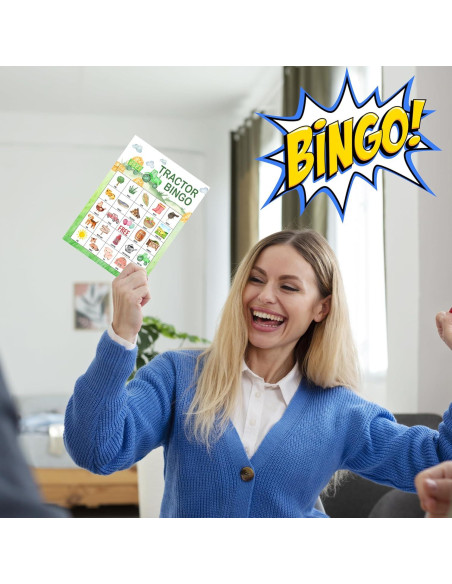 Juego de Bingo Tractores de Granja Tranfvging 24 Tarjetas