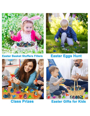60 Rellenos de Pascua iGeeKid Huevos de Dinosaurio Mágicos