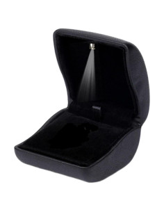Caja de Joyería de Cuero PU LILY TREACY con Luz LED 6.35cm