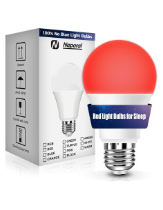 Bombilla LED Roja Neporal 9W A19 Bloqueo Luz Azul