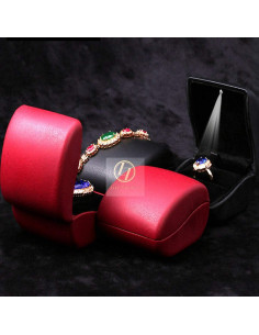 Caja de Joyería de Cuero PU LILY TREACY con Luz LED 6.35cm 2