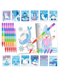 BenLouis 24 Libros de Colorear Congelados + 24 Crayones