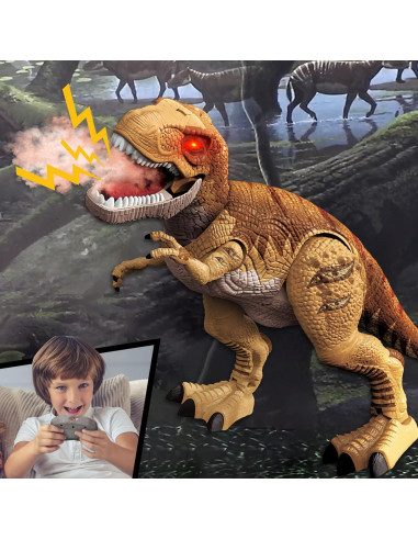 Dinosaurio T-Rex Control Remoto STEAM Life con Luz y Sonido