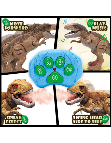 Dinosaurio T-Rex Control Remoto STEAM Life con Luz y Sonido