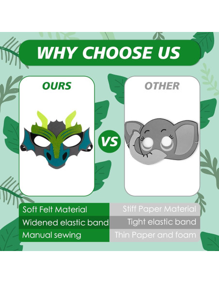 Máscaras de Fieltro Zalmoxe para Niños - Fiesta y Halloween
