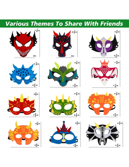 Máscaras de Fieltro Zalmoxe para Niños - Fiesta y Halloween