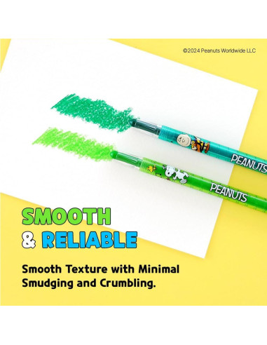 Crayones Twist-Up Peanuts 24 Colores No Tóxicos
