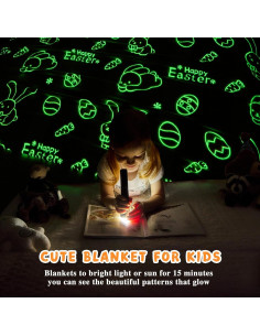 Manta de Pascua inhand 127x152 cm verde que brilla 2