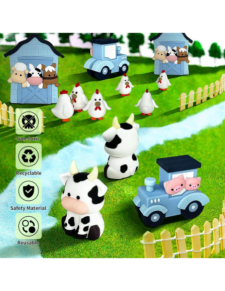 Decoraciones para Pasteles de Granja Zafena 6 Piezas Azul