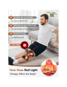 Férula de Rodilla RELEXNOW con Luz Roja y Masaje Inalámbrico 2