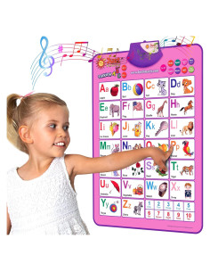 Póster Interactivo Just Smarty ABCs y 123s Rosa 63.5x43.2cm