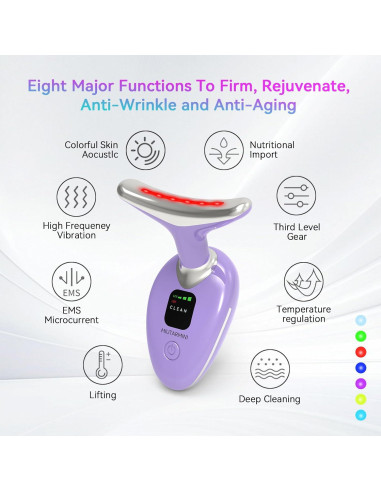 Masajeador Facial MIUTARMINI LED 7 Colores para Mujeres