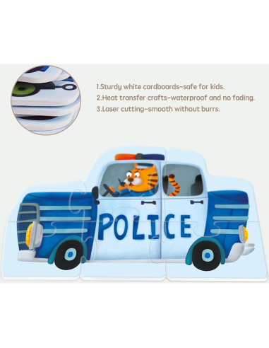 Rompecabezas TOI 6 Paquetes Animales Piezas Grandes 24x24cm