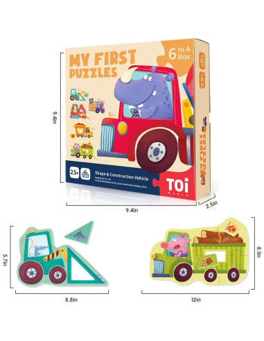 Rompecabezas TOI 6 Piezas Grandes Animales 2.5+