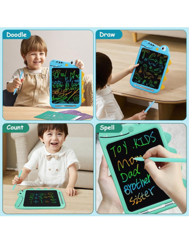 Tableta de Escritura LCD Fullware 10" Dinosaurio Colorido