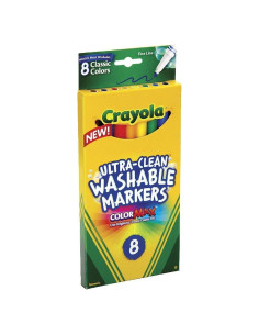 Marcadores Lavables Crayola 8 Colores Clásicos Punta Fina