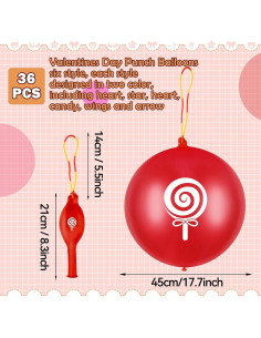 60 Globos de Golpe HSLCGF para San Valentín Resistentes 2