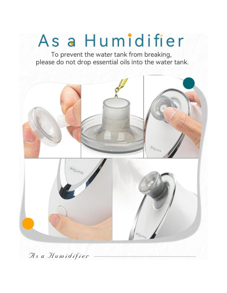 Vaporizador Facial Kingsmile 3 en 1 Compacto con Aromaterapia
