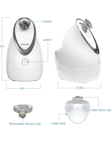 Vaporizador Facial Kingsmile 3 en 1 Compacto con Aromaterapia