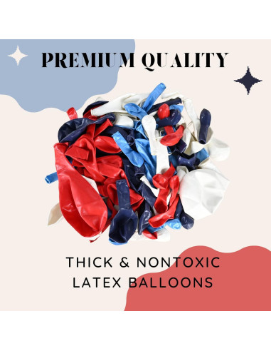 Arco de globos Isndare rojo azul blanco para fiestas