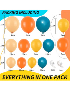 Arco de globos Isndare 101 piezas colores vibrantes 2