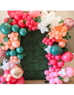 Kit de Arco de Globos Isndare Flamenco Rosa y Verde 120 Pzs 2