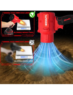 Soplador de Hojas Inalámbrico Denaztl BFQ01 21V 4.0Ah Rojo 2