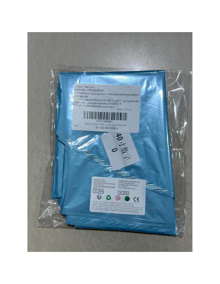 Globo de Número 2 Azul Perla 100 cm Autoinflable