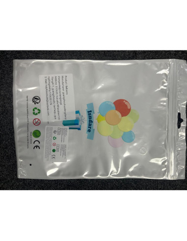 Globo de Número 4 Grande Isndare 101,6 cm Cuadros Negros