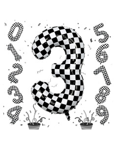 Globo de Número 3 Isndare 101,6 cm Cuadros para Cumpleaños