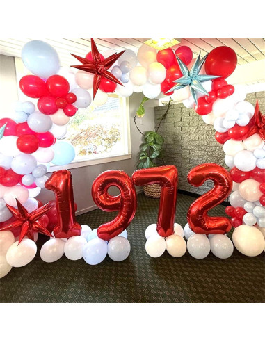 Globo Gigante Número 9 Rojo 101,6 cm para Cumpleaños