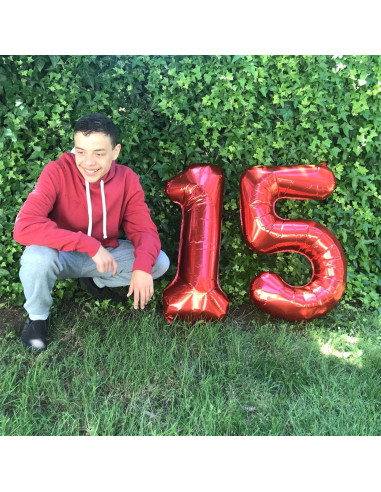 Globo Gigante Número 9 Rojo 101,6 cm para Cumpleaños