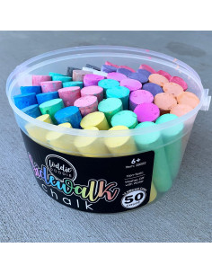 Tiza de Acera Loddie Doddie 50 Piezas Jumbo Multicolor 2