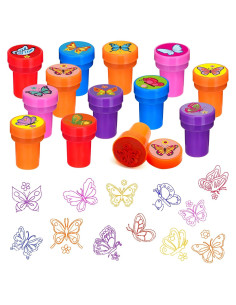 Sellos de Fiesta Mariposa 24 PCS Cinrobiye - Diversión Infantil
