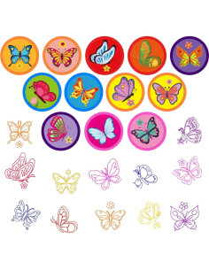 Sellos de Fiesta Mariposa 24 PCS Cinrobiye - Diversión Infantil 2