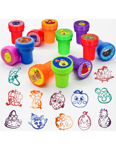 Sellos de Fiesta de Frutas Cinrobiye 24 Pcs Tutti Frutti