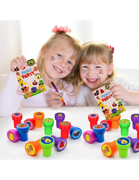 Sellos de Fiesta de Frutas Cinrobiye 24 Pcs Tutti Frutti Sellos de Fiesta de Frutas Cinrobiye 24 Pcs Tutti Frutti