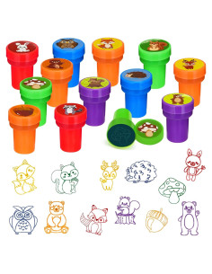 Sellos de Fiesta Cinrobiye 24 PCS Animales del Bosque