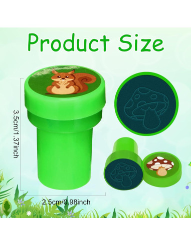 Sellos de Fiesta Cinrobiye 24 PCS Animales del Bosque