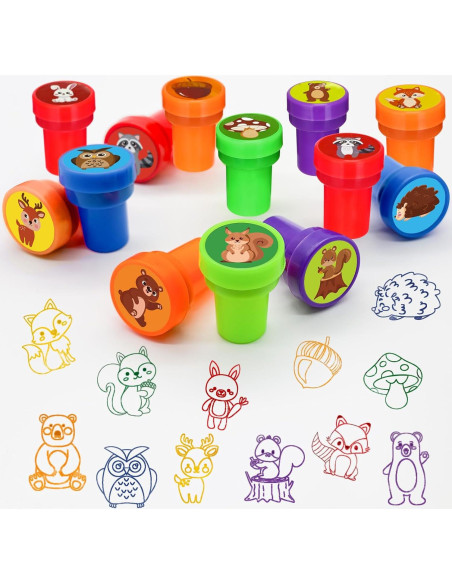 Sellos de Fiesta Cinrobiye 24 PCS Animales del Bosque