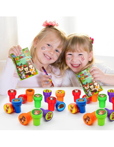 Sellos de Fiesta Cinrobiye 24 PCS Animales del Bosque