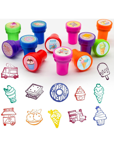 Sellos de Helado Cinrobiye 24 Pcs para Fiestas Infantiles