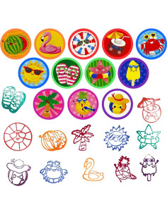 Sellos de Fiesta de Playa Cinrobiye 24 Piezas Tropicales 2