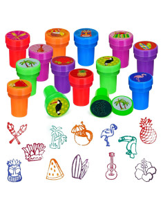 Sellos Luau Hawaiano 24 Pcs Cinrobiye para Fiesta Tropical