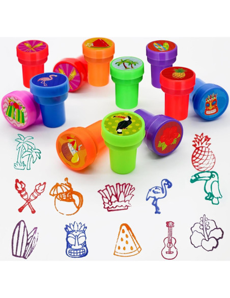 Sellos Luau Hawaiano 24 Pcs Cinrobiye para Fiesta Tropical